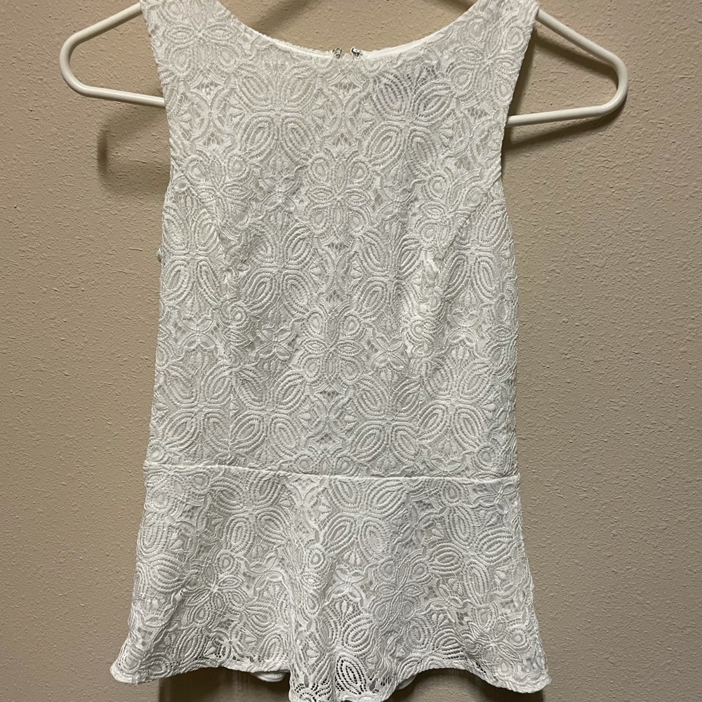 White House Black Market White lace blouse